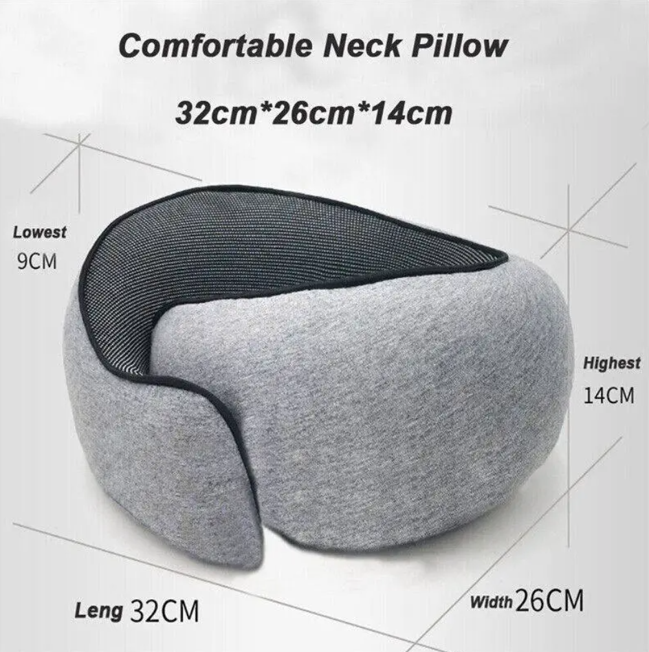 Ergonomic Memory Foam Travel Neck Pillow