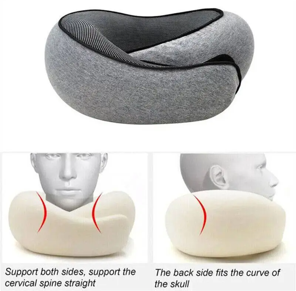 Ergonomic Memory Foam Travel Neck Pillow