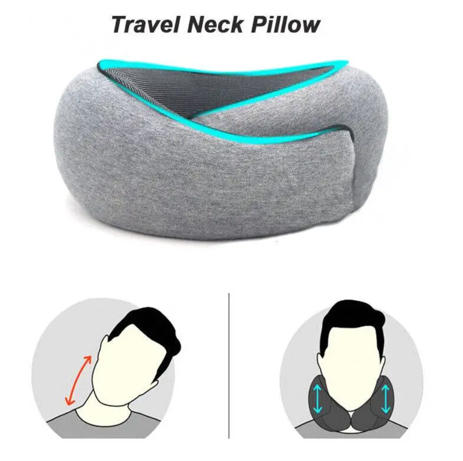 Ergonomic Memory Foam Travel Neck Pillow