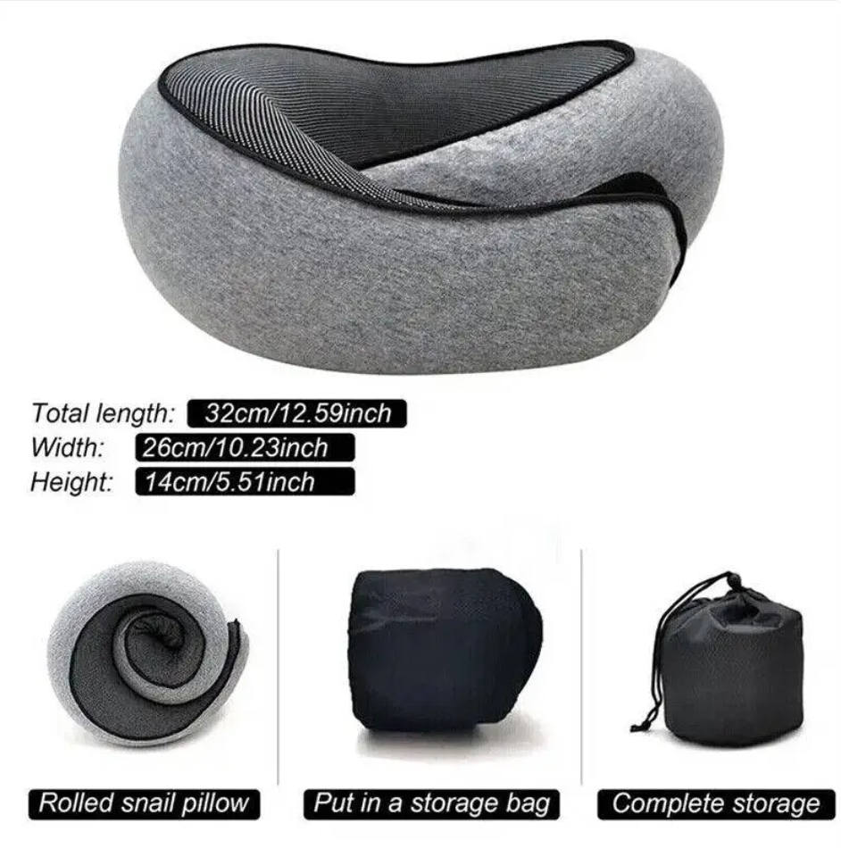 Ergonomic Memory Foam Travel Neck Pillow